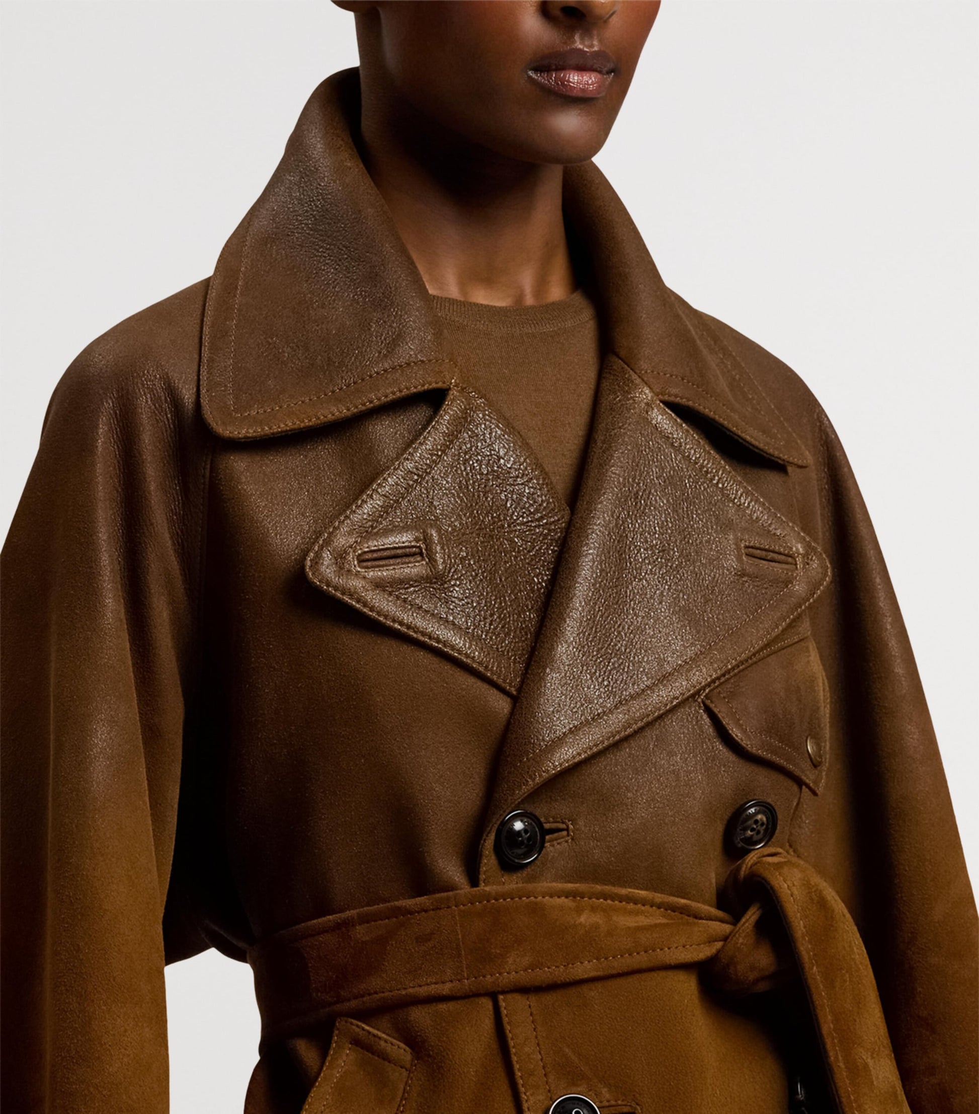 Brown Lamsbkin Eldridge Moto Jacket