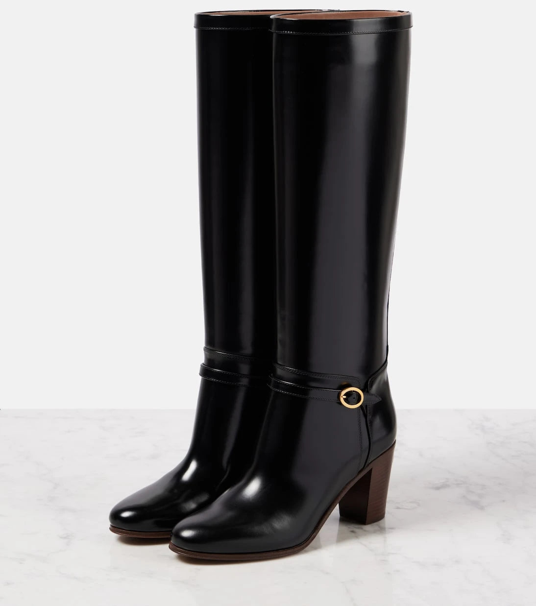 Valentino Garavani - Pattie 75 leather knee-high boots