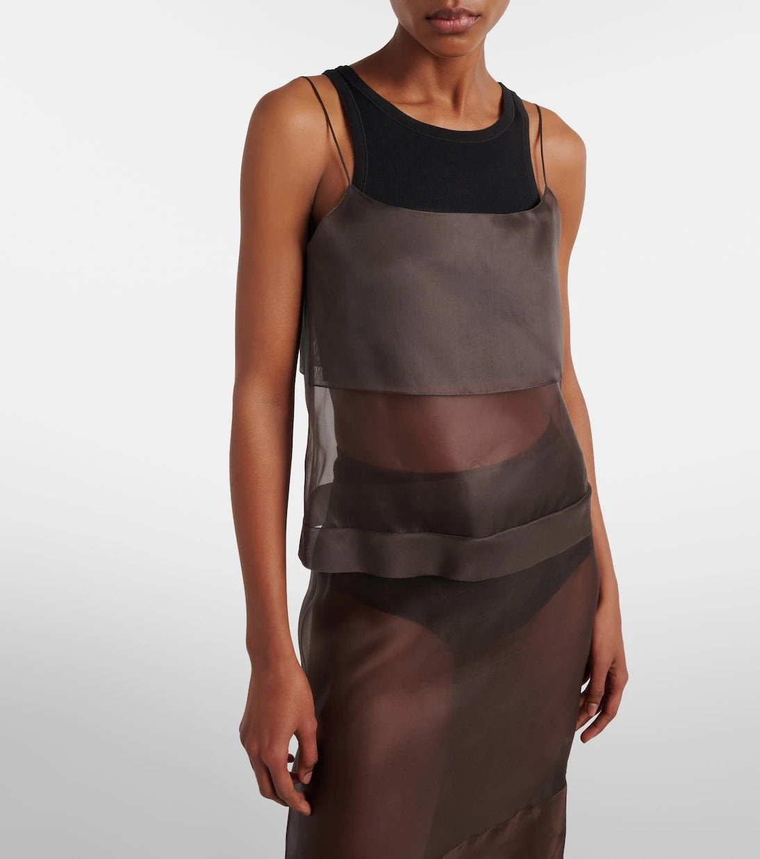 Calvin Klein Collection - Carmen sheer silk camisole