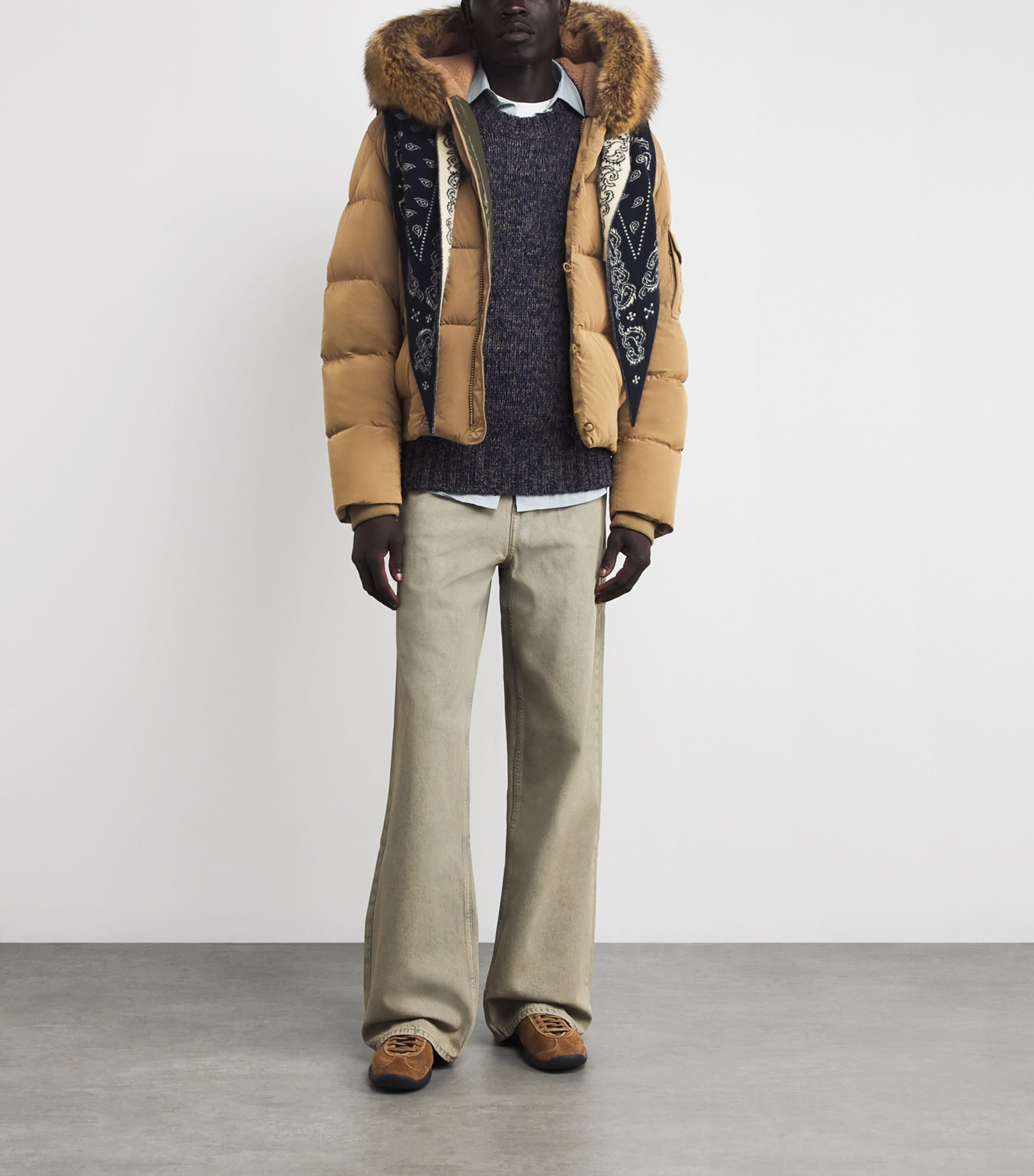 Moncler Beige Down Luynes Puffer Jacket