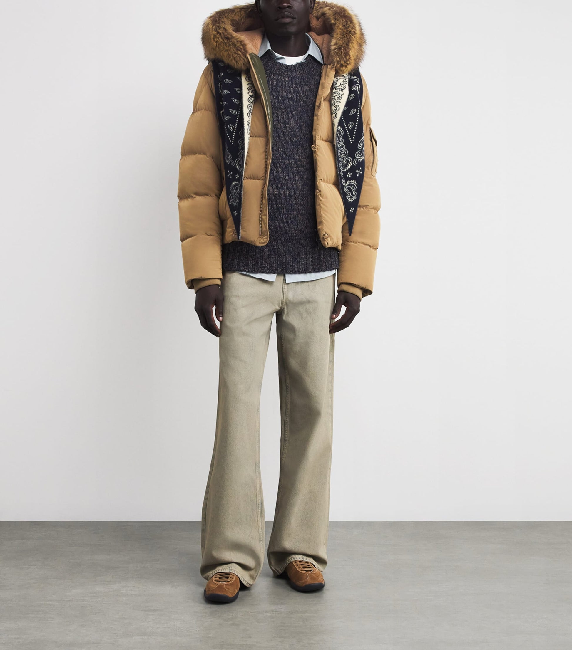 Moncler Beige Down Luynes Puffer Jacket