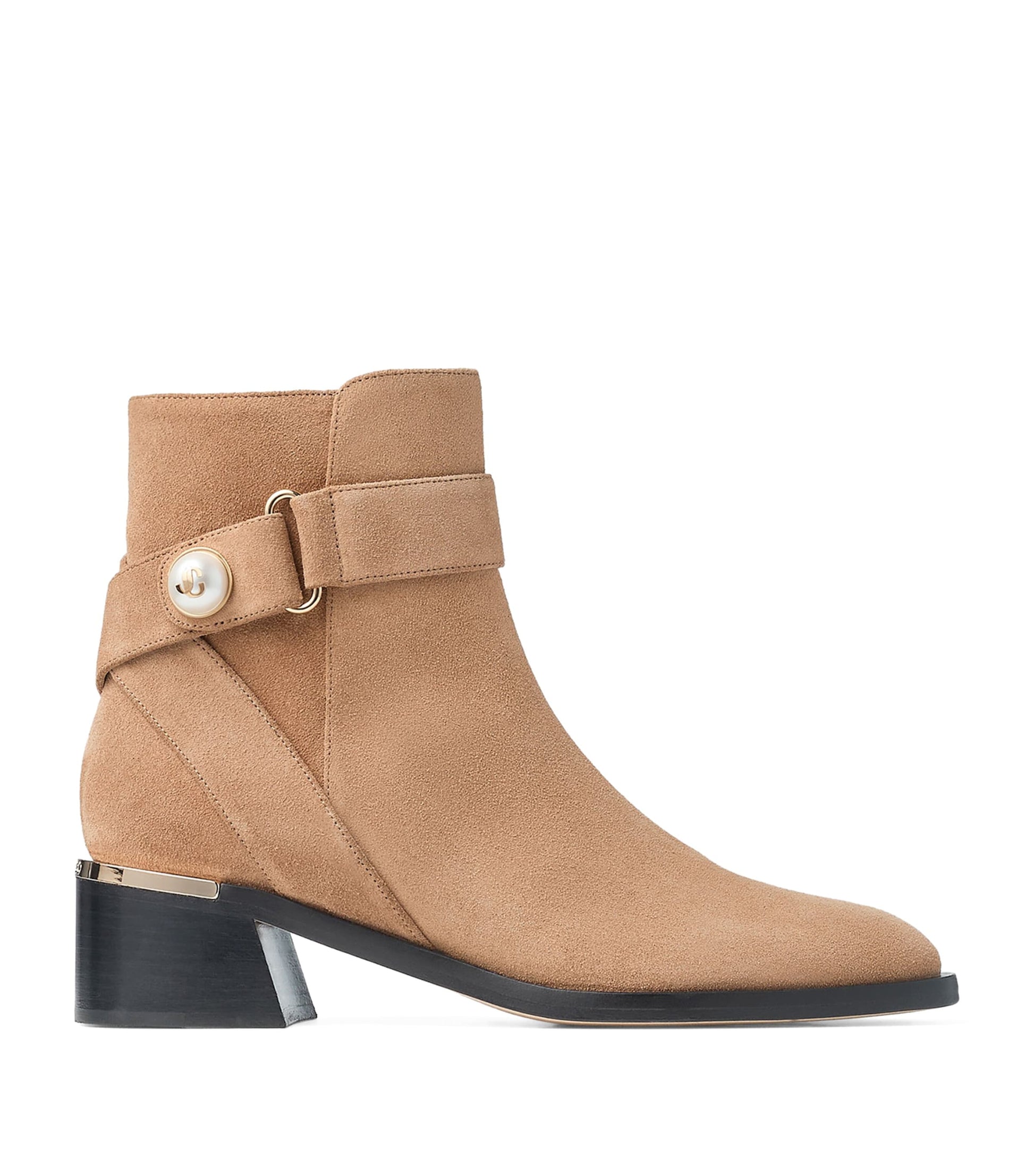Beige Noor 45 Suede Ankle Boots