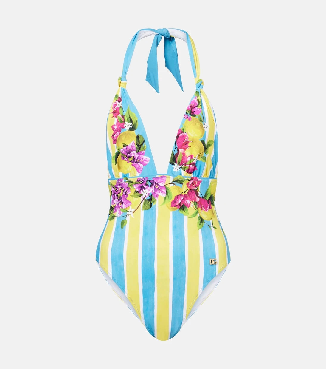 Dolce&Gabbana - Printed halterneck swimsuit