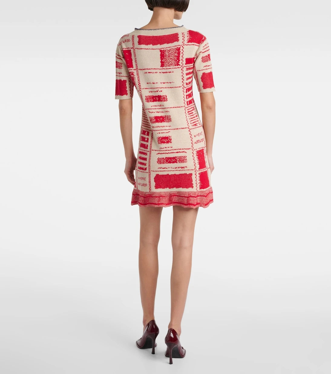 Vivienne Westwood - Checked hemp and cotton minidress
