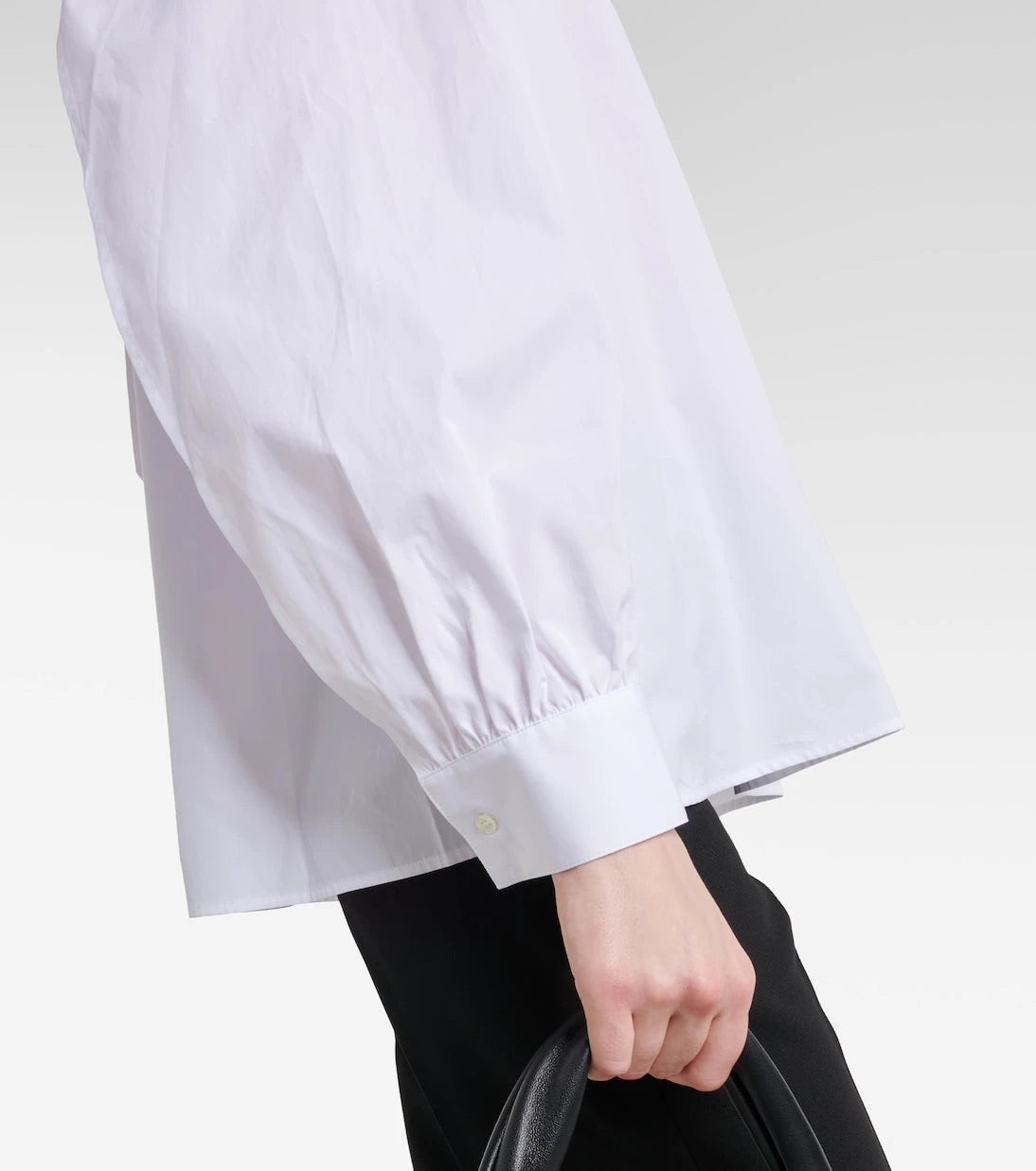 CO - Scarf-detail cotton poplin blouse