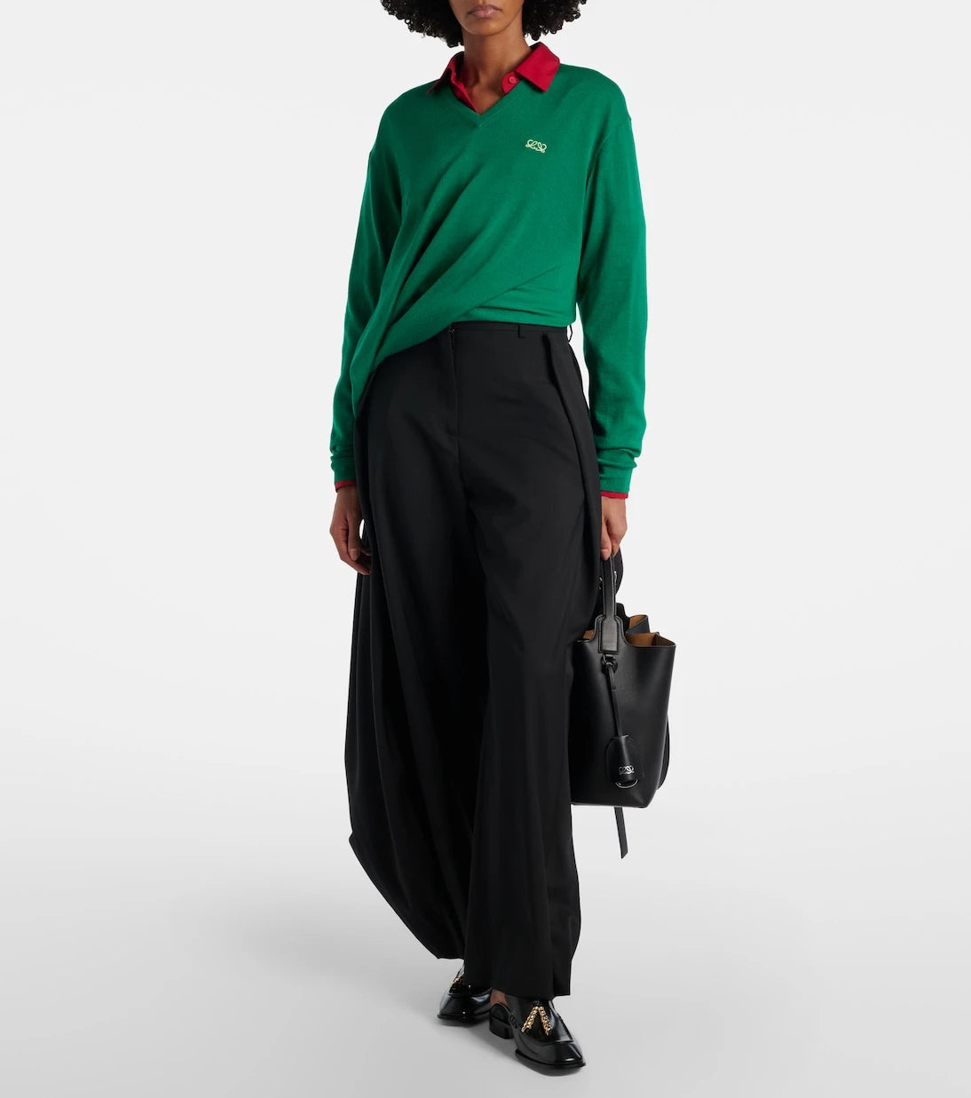 Loewe - Double L asymmetric wool sweater