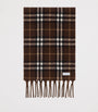 Brown Cashmere Reversible Check EKD Scarf