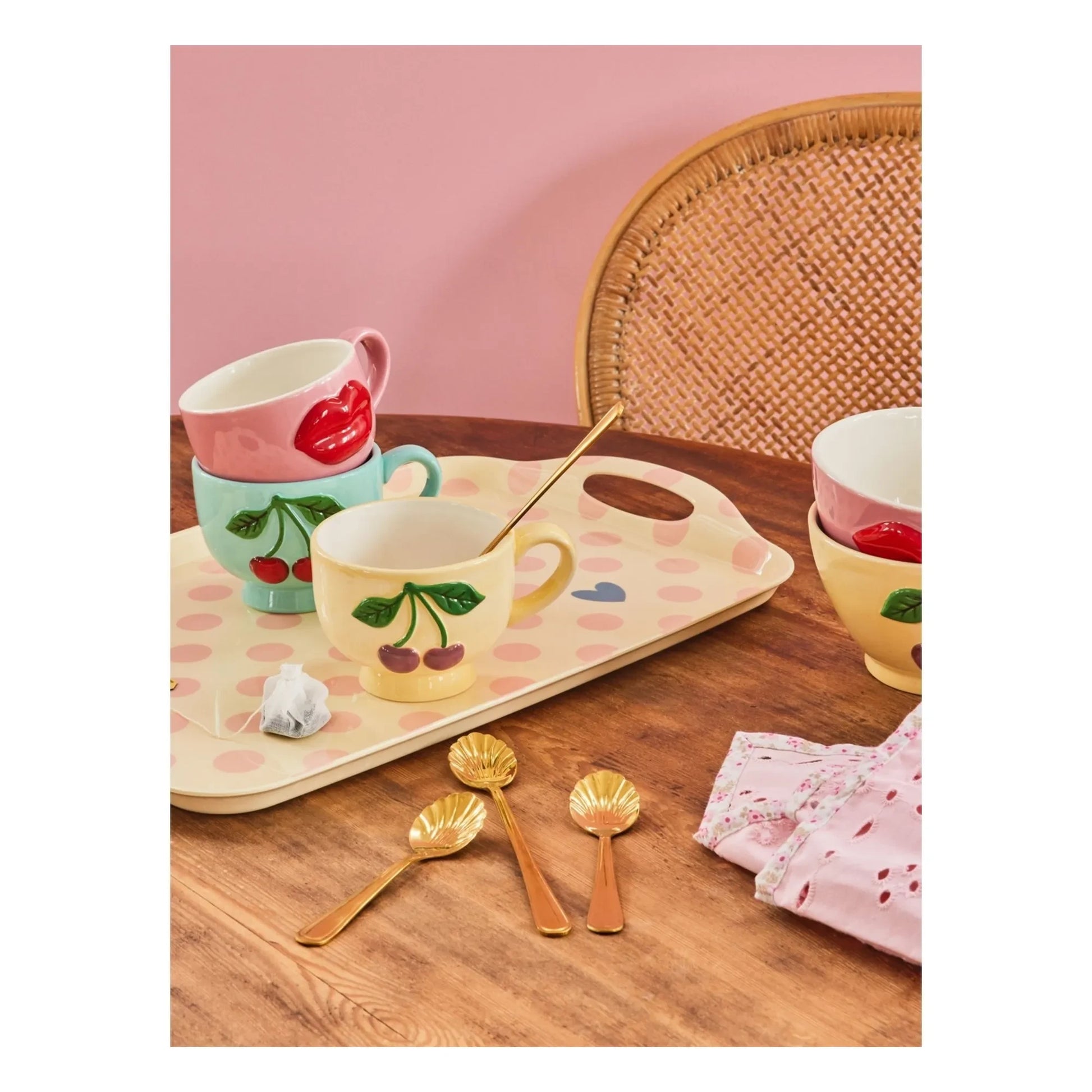 Rice - Ceramic mug Cerise | Blue