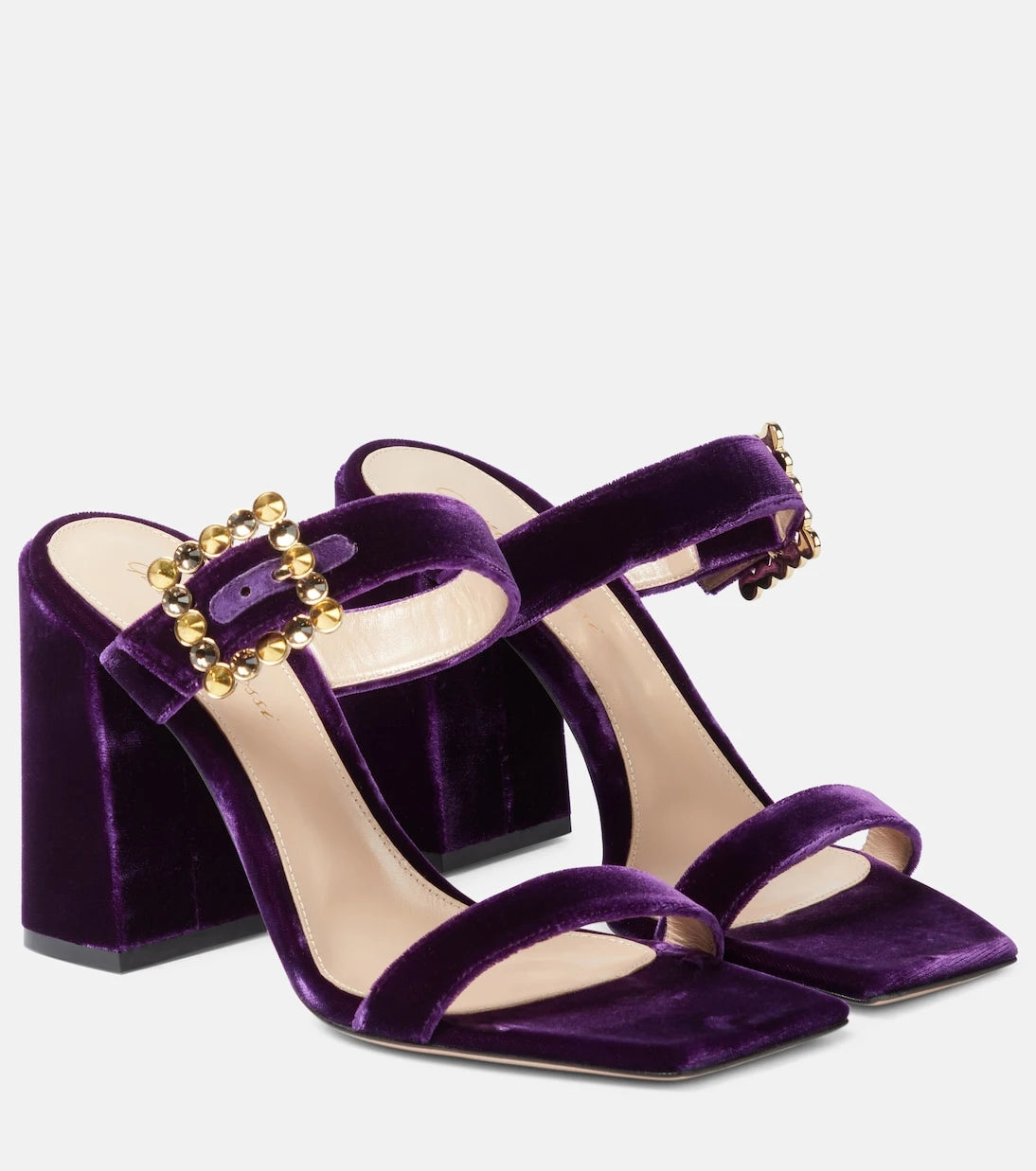 Gianvito Rossi - Wondy embellished velvet mules