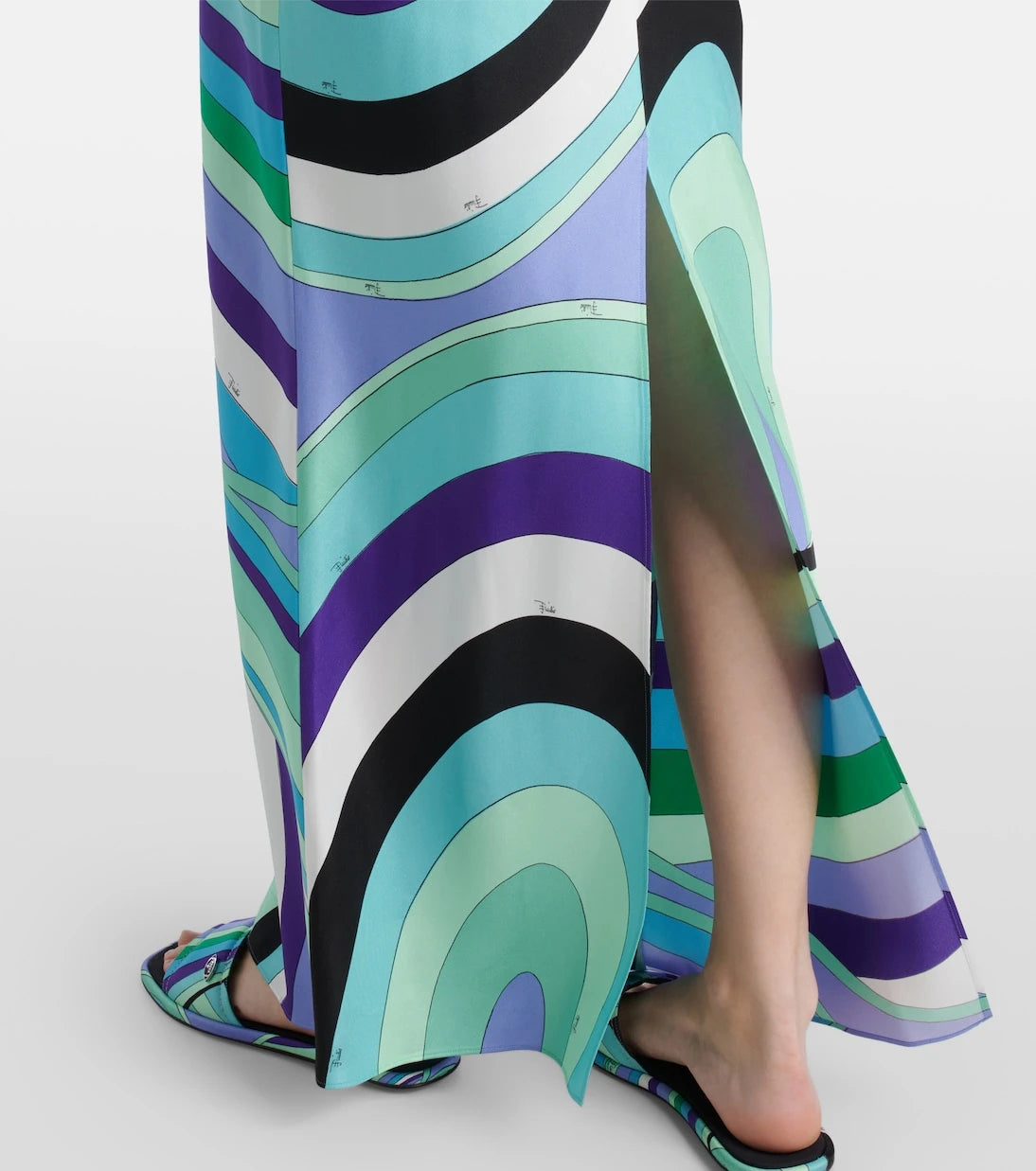 Pucci - Iride caped silk twill maxi dress