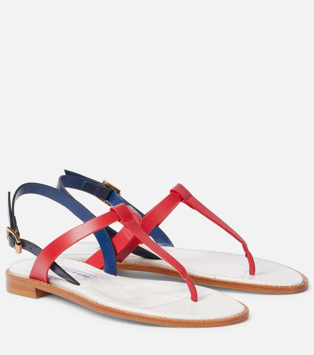 Manolo Blahnik - Hata leather thong sandals