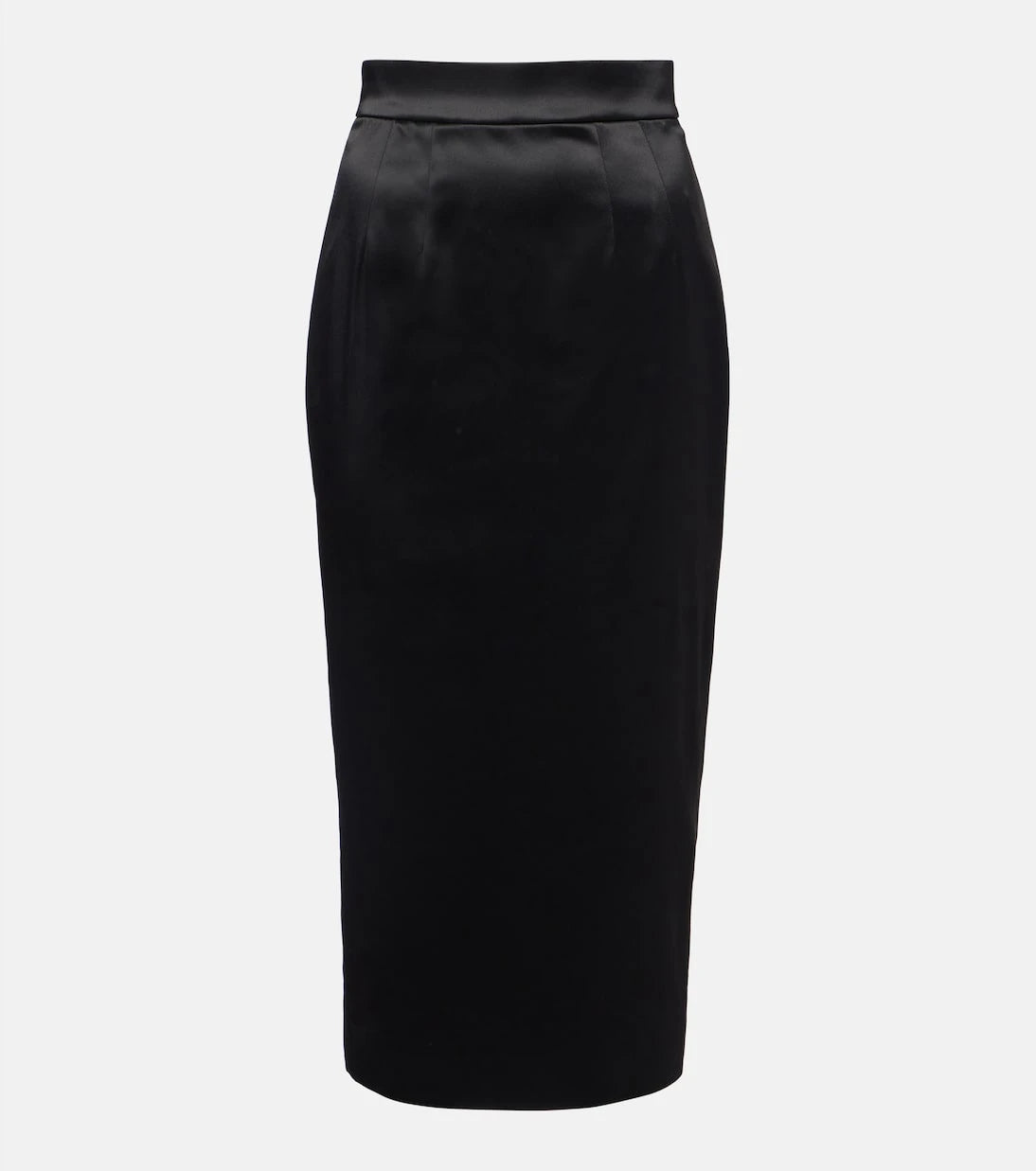Dolce&Gabbana - تنورة ساتان قلم رصاص بخصر عالٍ