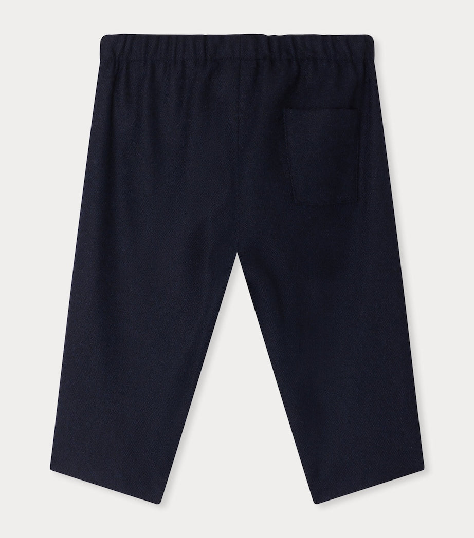 Wool-Blend Tweed Elasticated Trousers (6-18 Months)