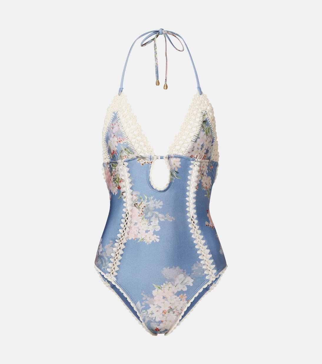 Zimmermann - Cascadian crochet keyhole cutout swimsuit
