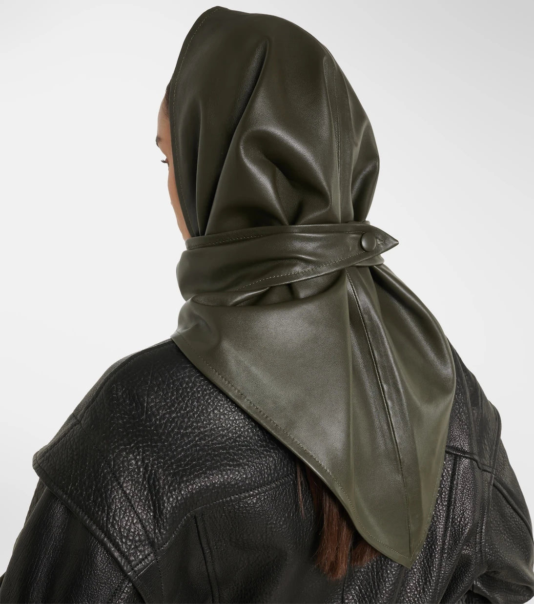 Nour Hammour - Draped leather hood