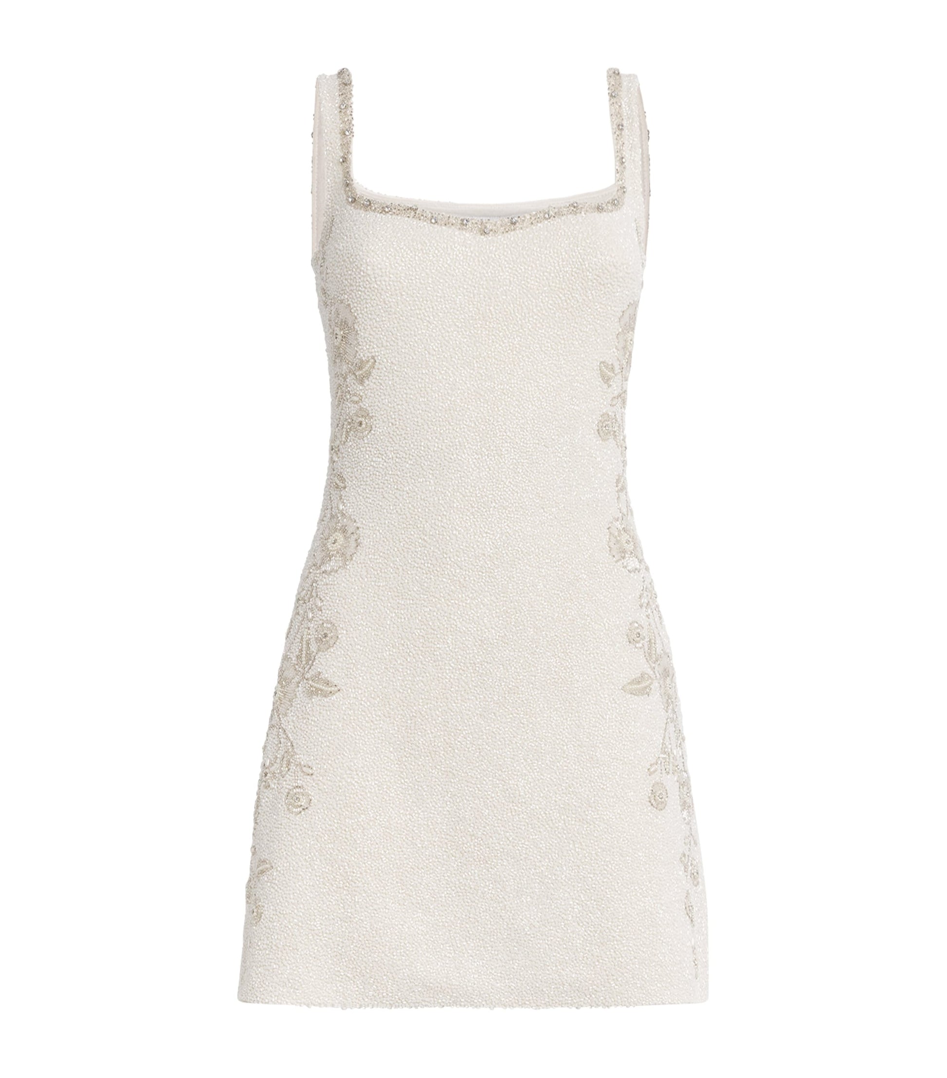 Clio Peppiatt Ivory Embellished Twilight Mini Dress