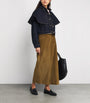 Green Corduroy Wide-Leg Trousers