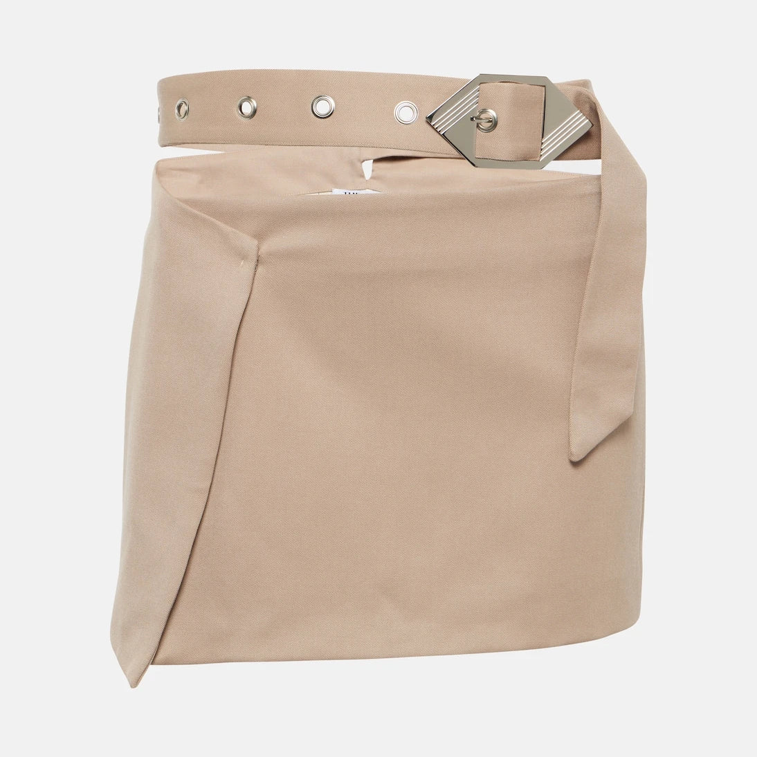 The Attico - Virgin wool gabardine wrap skirt
