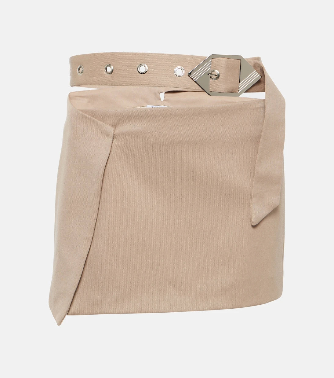 The Attico - Virgin wool gabardine wrap skirt