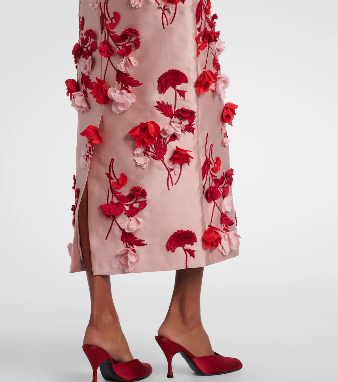 Erdem - Floral-appliqué cocktail dress
