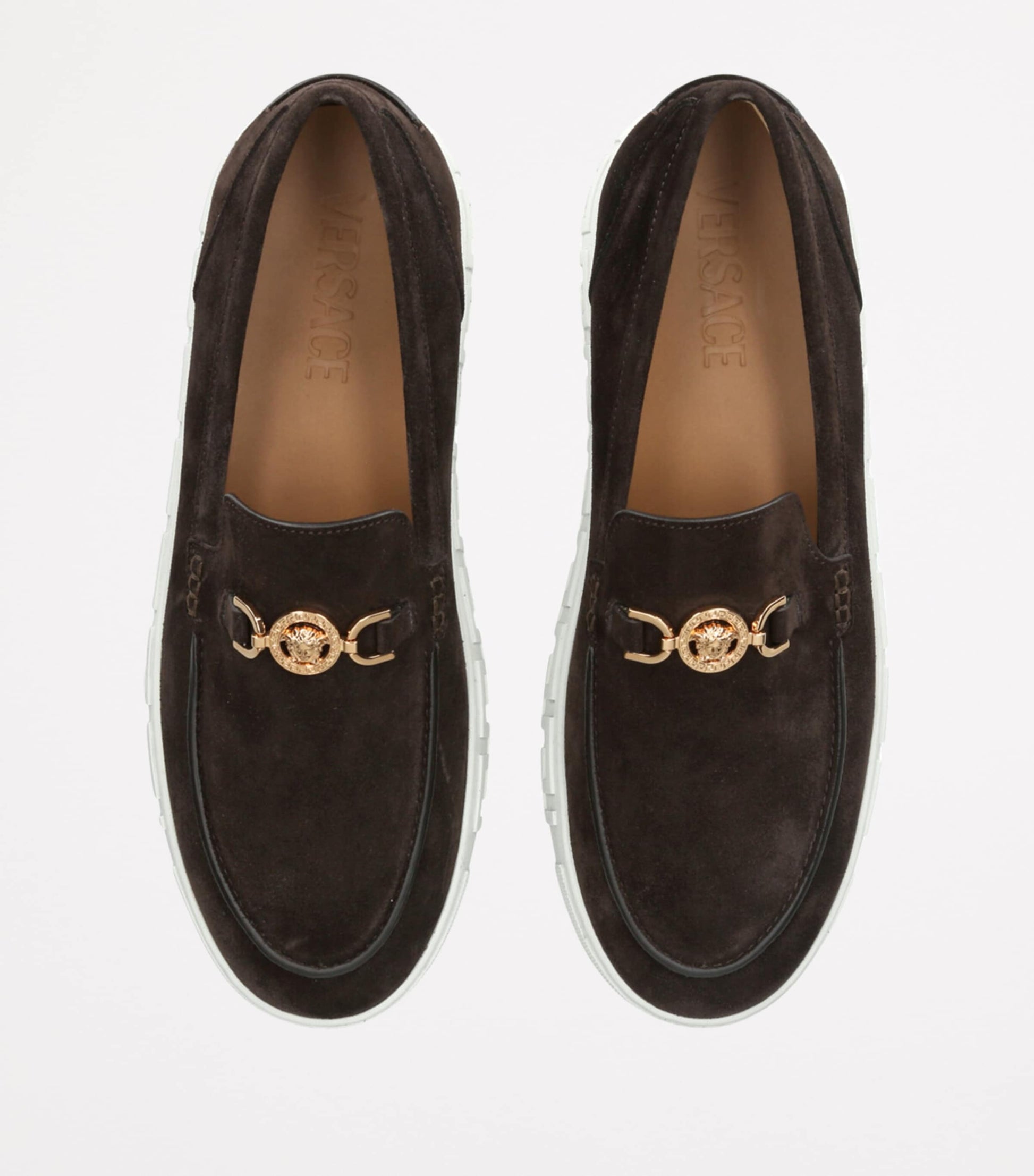 Suede Medusa Loafers