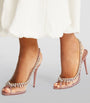 Aquazzura Pink Crystal Temptation Sandals 105