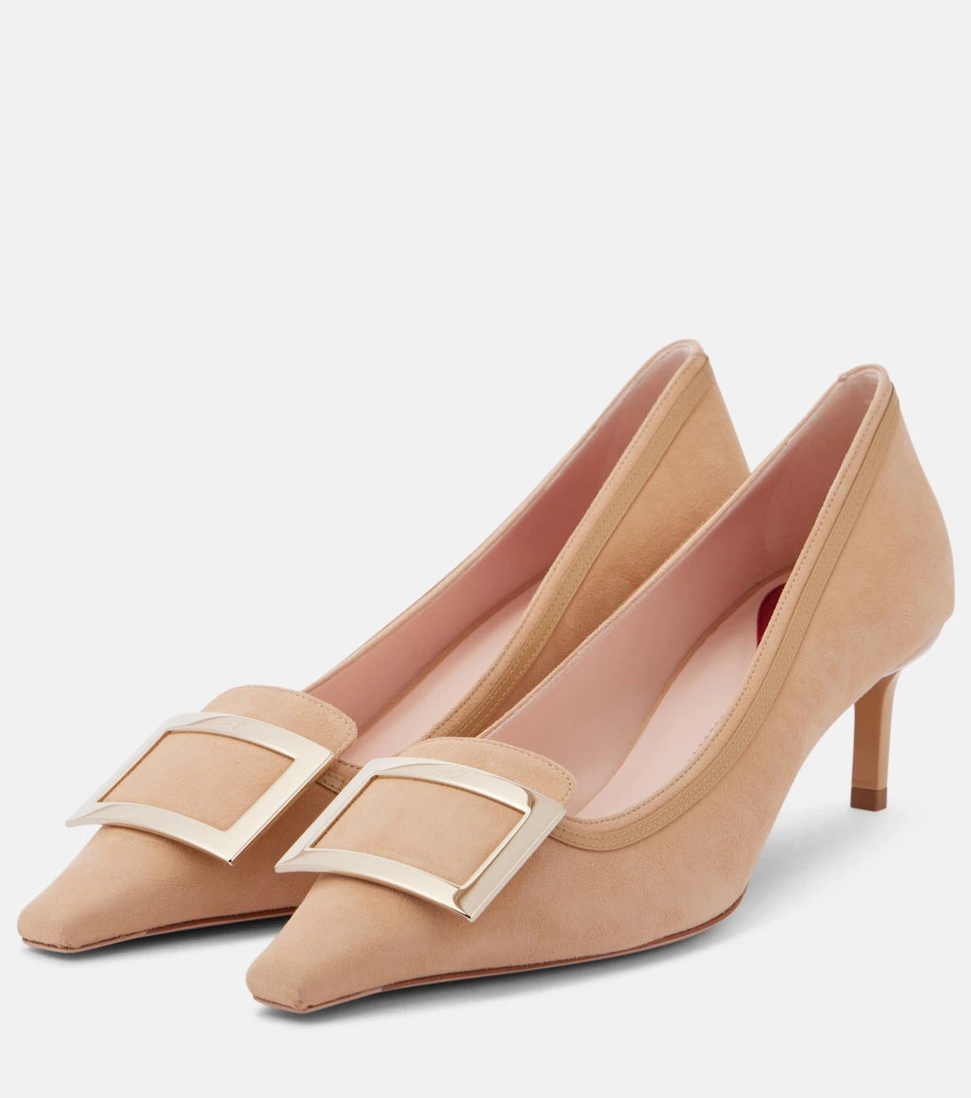 Roger Vivier - حذاء فيف كانارد 55 من جلد الشمواه بكعب عالٍ