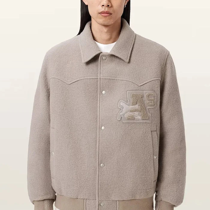 AllSaints бомбър мъжки вълнен ROYCE