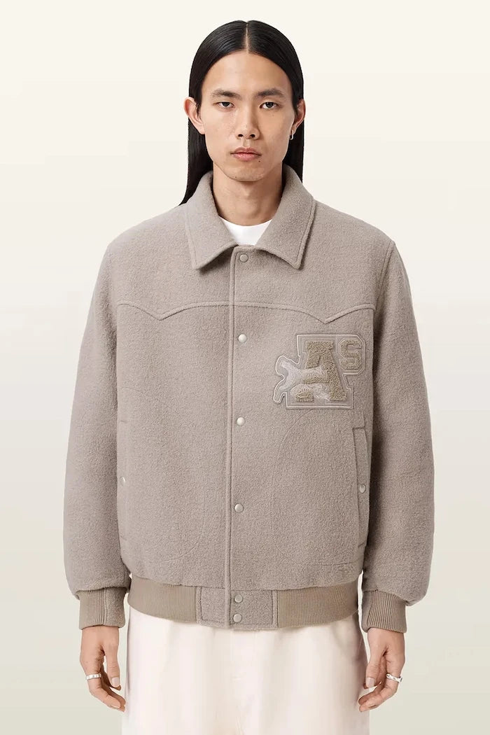 AllSaints бомбър мъжки вълнен ROYCE