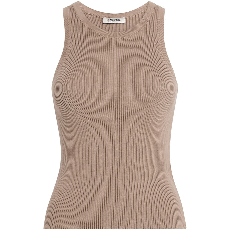 Max Mara Cotton Rib-Knit Tank Top
