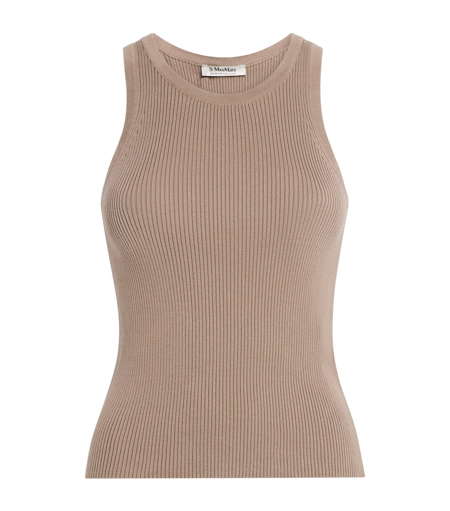 Max Mara Cotton Rib-Knit Tank Top