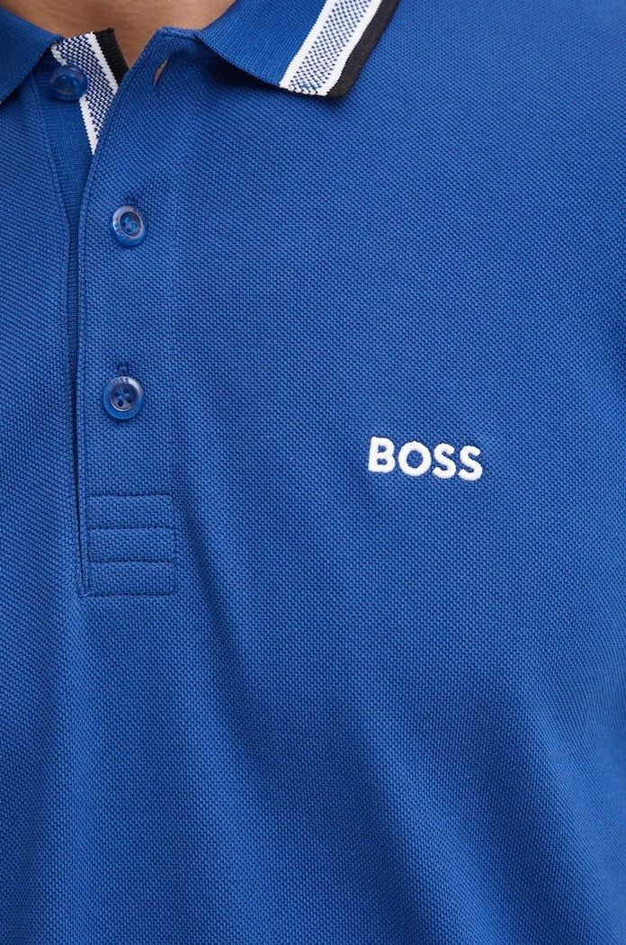 BOSS Green Pamuklu Yakalı Erkek Tişört Paddy