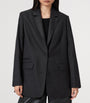 AllSaints Grey Single-Breasted Essie Blazer
