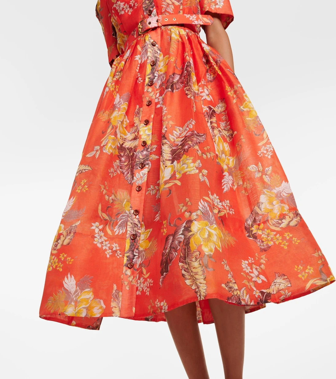 Zimmermann - Matchmaker linen and silk shirt dress