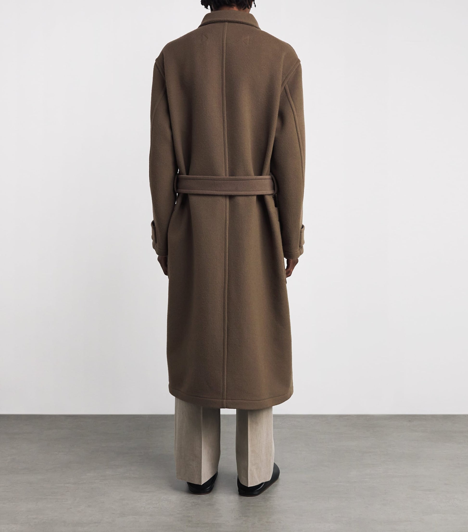 Lemaire Brown Wool Overcoat