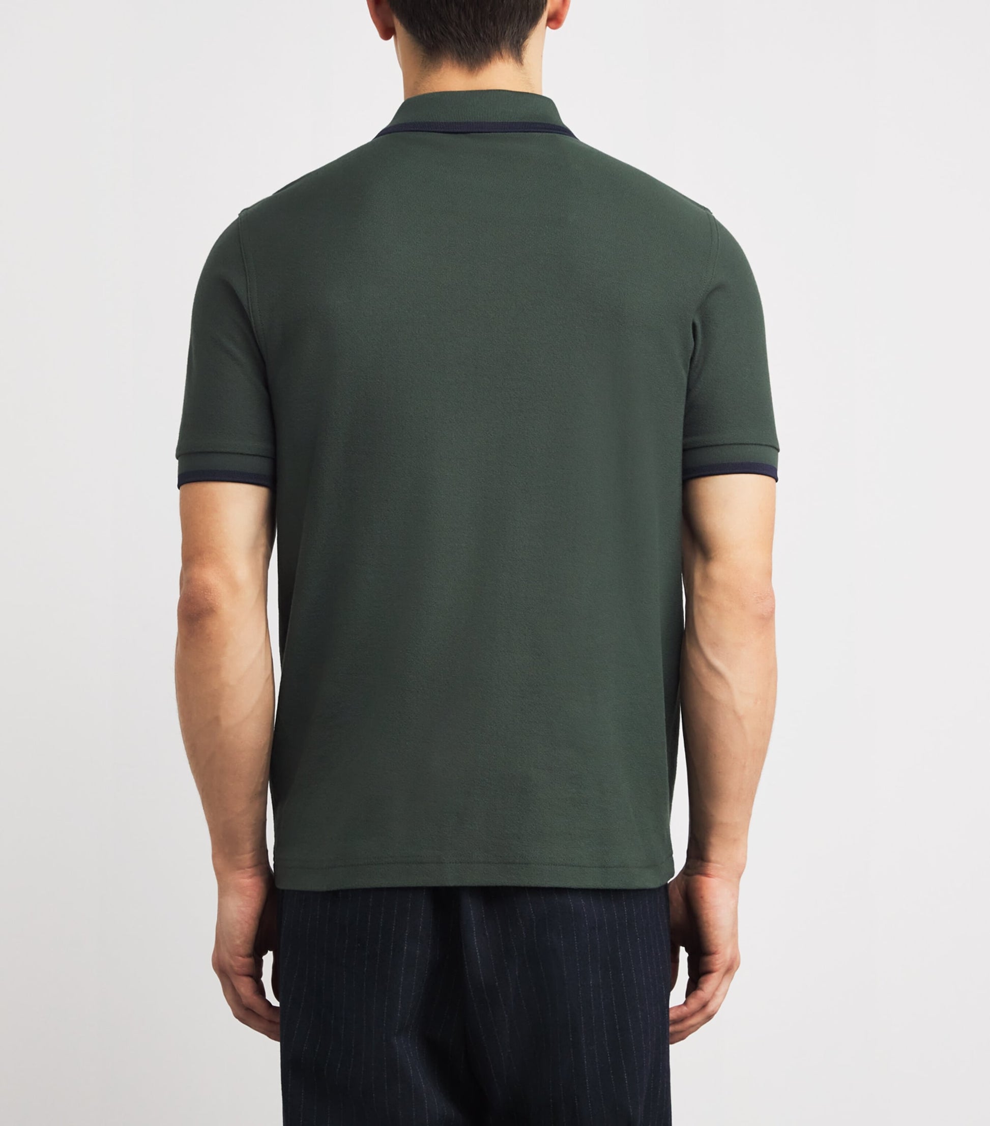 Cotton Crepe Piqué Polo Shirt
