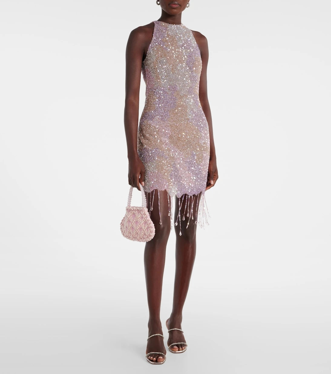 Clio Peppiatt - Fringed sequined minidress