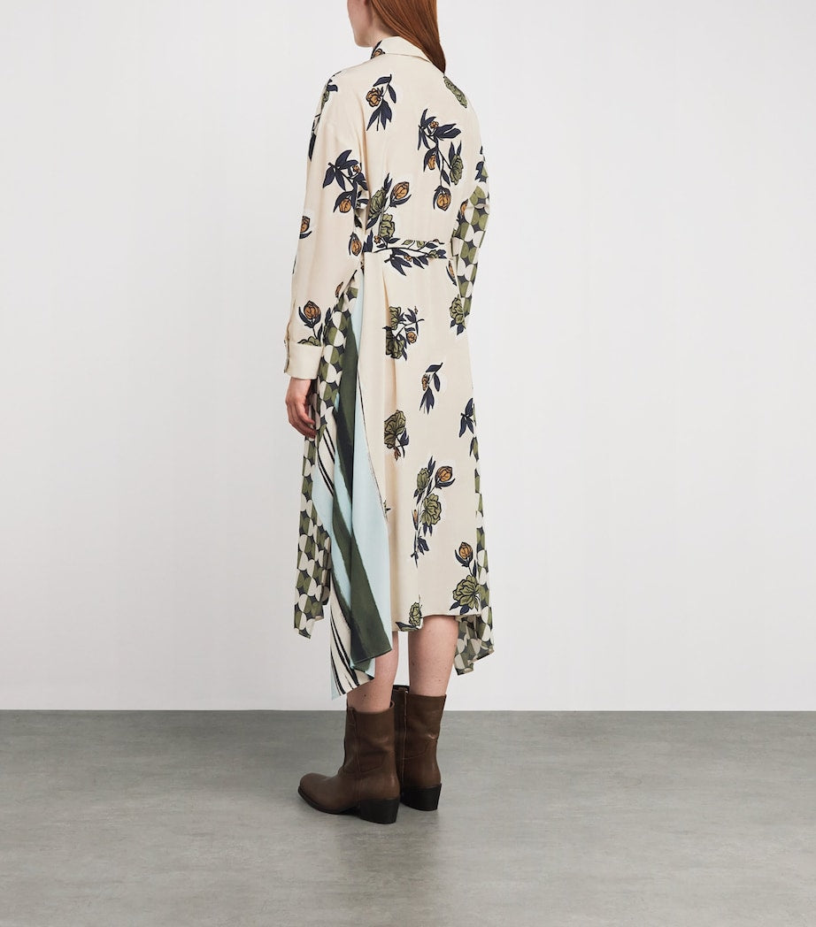 Weekend Max Mara Beige Silk Printed Midi Dress