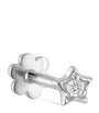 Maria Tash White Gold and Diamond Solitaire Star Threaded Stud Earring (3mm)
