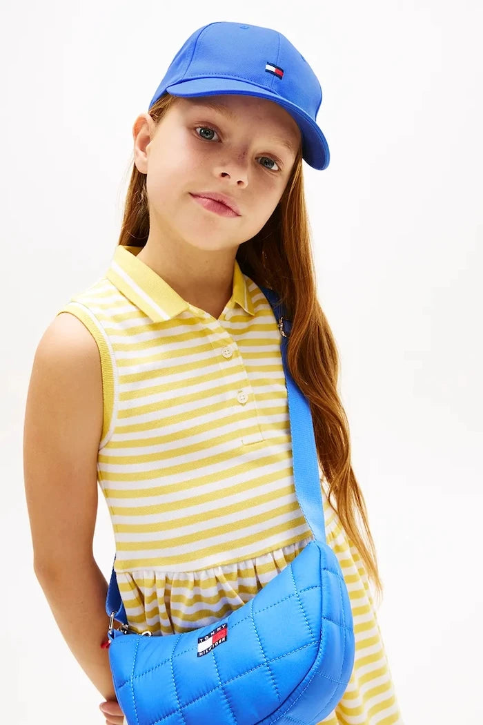 Tommy Hilfiger çocuk pamuklu siperlikli şapka