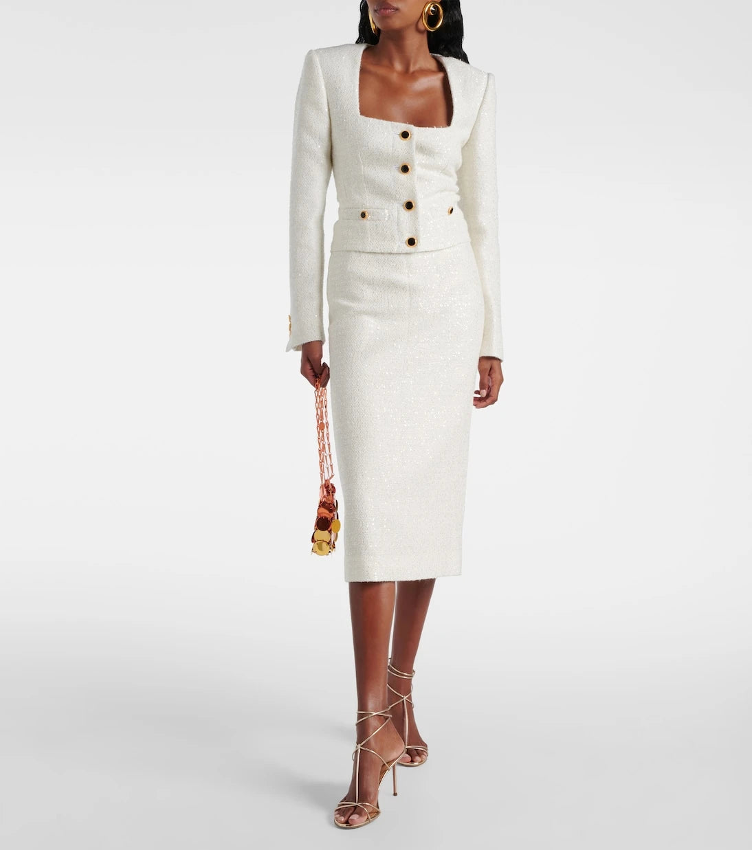 Alessandra Rich - Sequined tweed jacket