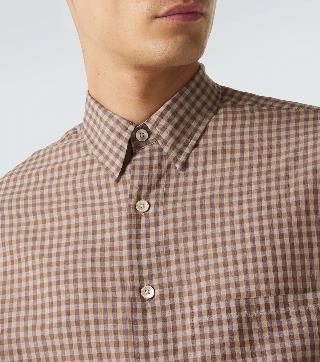 Auralee - Gingham cotton poplin shirt