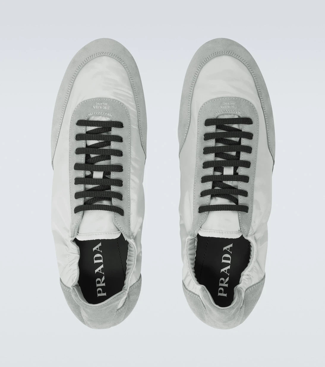 Prada - Collapse Re-Nylon and suede sneakers