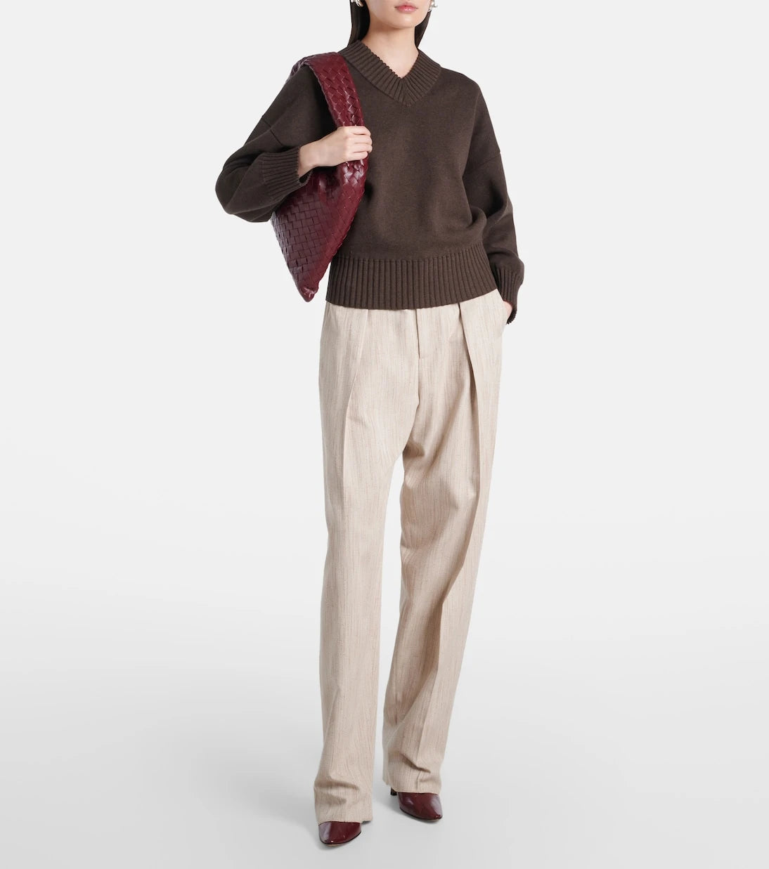 Bottega Veneta - High-rise tapered pants