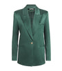Alice+Olivia Green Satin Silas Blazer