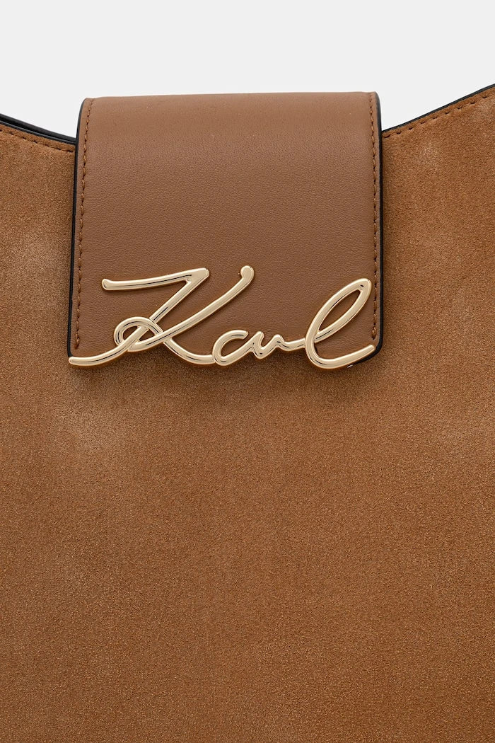Karl Lagerfeld süet kadın hobo çanta K/SIGNATURE