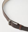 Brunello Cucinelli Brown Carved Leather Belt