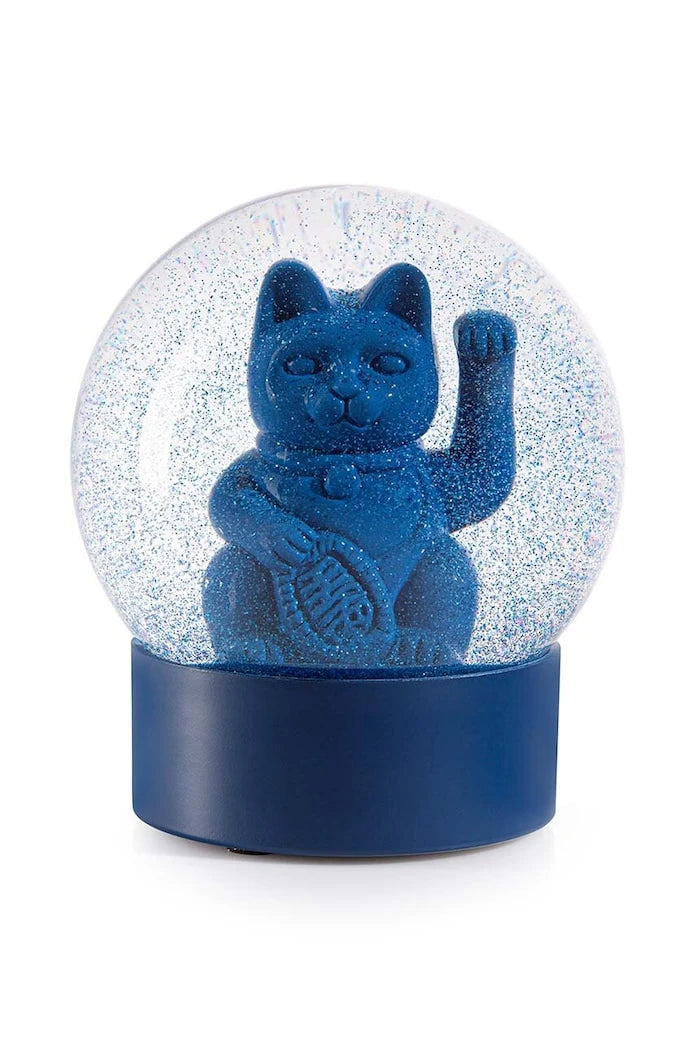 Donkey Maneki Neko Lucky Globe Blue Süsleme