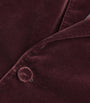 Velvet Single-Breasted Blazer