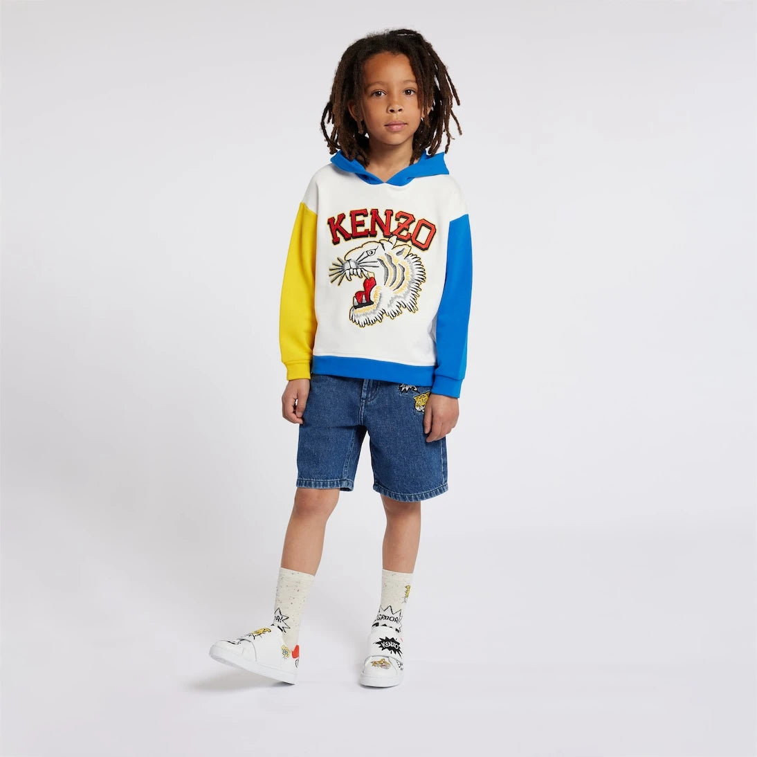 Kenzo Kids - Printed cotton jersey hoodie